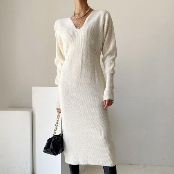 casual dresses office v-neck long sleeves winter knitted dress women sleeve loose maxi sweater autumn solid straight vvestido, Black;gray
casual dresses office v-neck long sleeves winter knitted dress women sleeve loose maxi sweater autumn solid straight vvestido, Black;gray