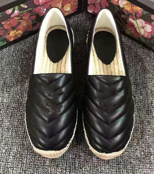 woman leather espadrille dress shoes waves letter printed gold mental hardware 2g designer lady cord platform flat rubber sole casual shoe, Black
woman leather espadrille dress shoes waves letter printed gold mental hardware 2g designer lady cord platform flat rubber sole casual shoe, Black
