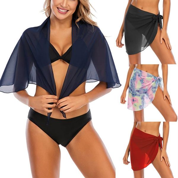 women's swimwear women beach bikini cover ups sheer wraps chiffon wrap skirt sarong scarf beachwear bathing suit for, White;black
women's swimwear women beach bikini cover ups sheer wraps chiffon wrap skirt sarong scarf beachwear bathing suit for, White;black