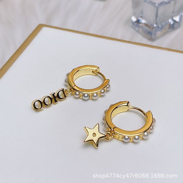 20 tide brand new product d family ring asymmetric star pearl female temperament versatile earringsirt5, Black
20 tide brand new product d family ring asymmetric star pearl female temperament versatile earringsirt5, Black