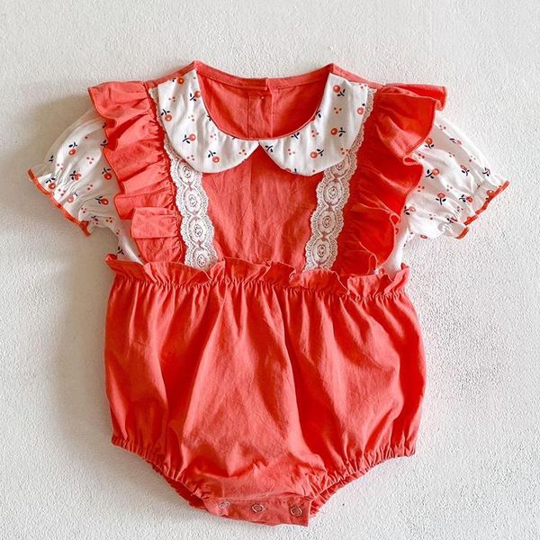 cotton short sleeve print romper korean style infant baby girls jumpsuit summer born girl clothes rompers, Blue
cotton short sleeve print romper korean style infant baby girls jumpsuit summer born girl clothes rompers, Blue