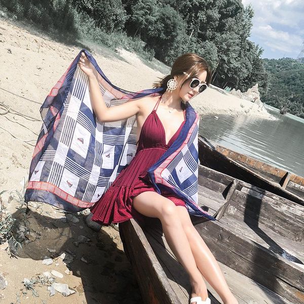 scarves ethnic style hijab cotton and linen ladies scarf travel po sunscreen shawl beach fashion dual-use, Blue;gray
scarves ethnic style hijab cotton and linen ladies scarf travel po sunscreen shawl beach fashion dual-use, Blue;gray