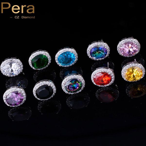 stud pera cz fashion multi colored big earrings oval crystal stone lady's piercing silver color jewelry for women gift e074, Golden;silver
stud pera cz fashion multi colored big earrings oval crystal stone lady's piercing silver color jewelry for women gift e074, Golden;silver