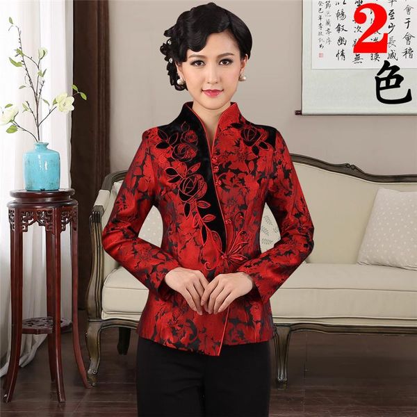women's jackets red jacket middle-aged mother ceket chinese style wedding mourning dress spring and autumn ladies coat large size, Black;brown
women's jackets red jacket middle-aged mother ceket chinese style wedding mourning dress spring and autumn ladies coat large size, Black;brown