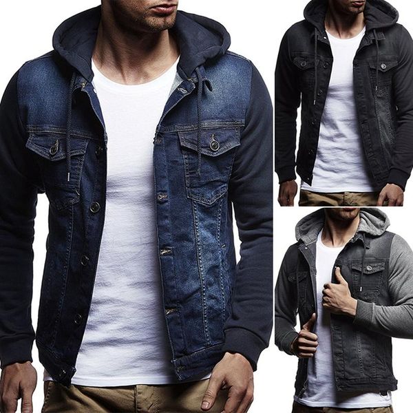 men's jackets mens hooded denim jacket streetwear button up casual style men clothing for spring autumn, Black;brown
men's jackets mens hooded denim jacket streetwear button up casual style men clothing for spring autumn, Black;brown