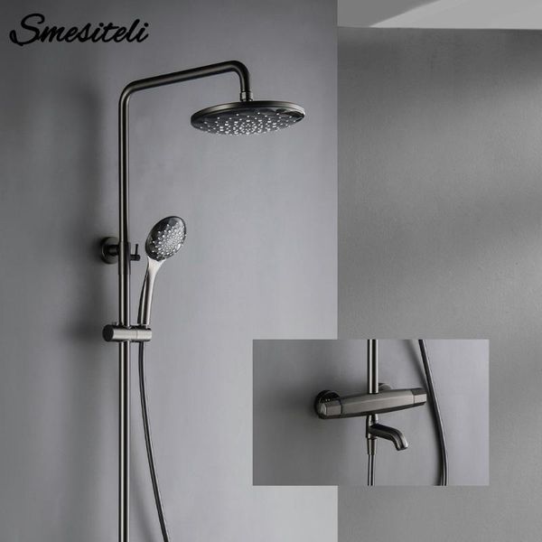 bathroom black shower set wall-mounted thermostatic valve system 8" height is adjustable spray head bathtub faucet sets
bathroom black shower set wall-mounted thermostatic valve system 8" height is adjustable spray head bathtub faucet sets