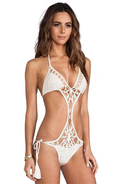 one-piece suits 100% cotton crochet bikini one piece swimsuit swimwear summer halter bandage bodysuits monokini beach wear bathing suit
one-piece suits 100% cotton crochet bikini one piece swimsuit swimwear summer halter bandage bodysuits monokini beach wear bathing suit