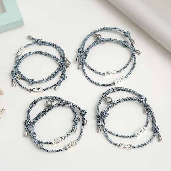 link, chain 2021 valentine's day matching bracelets lover heart magnetic knitted bracelet couple relationship evidence of love milacan, Black
link, chain 2021 valentine's day matching bracelets lover heart magnetic knitted bracelet couple relationship evidence of love milacan, Black