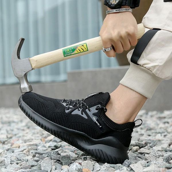 boots men work safety shoes summer breathable men's working steel toe anti-smashing construction sneakers size 47, Black
boots men work safety shoes summer breathable men's working steel toe anti-smashing construction sneakers size 47, Black