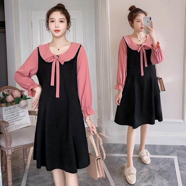 5003# maternity clothes spring autumn patchwork false two pieces loose stylish dress pregnant women mom dresses, White
5003# maternity clothes spring autumn patchwork false two pieces loose stylish dress pregnant women mom dresses, White