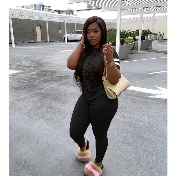 women summer clothes jogger suits tracksuits plus size s-3xl outfits short sleeve t shirts+pants two piece set letters sportswear casual bla, Gray
women summer clothes jogger suits tracksuits plus size s-3xl outfits short sleeve t shirts+pants two piece set letters sportswear casual bla, Gray