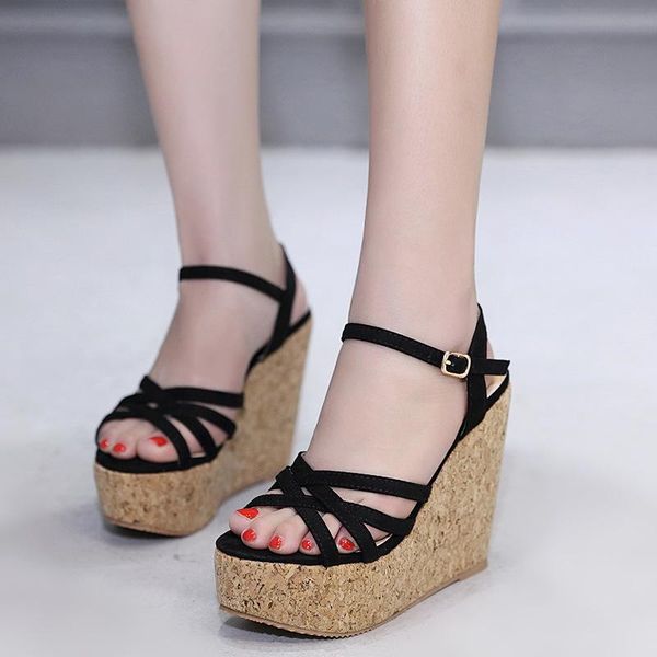 sandals muffins cross narrow band platform women creepers wedges high heels shoes woman thicken soled gladiator cork sandalias, Black
sandals muffins cross narrow band platform women creepers wedges high heels shoes woman thicken soled gladiator cork sandalias, Black