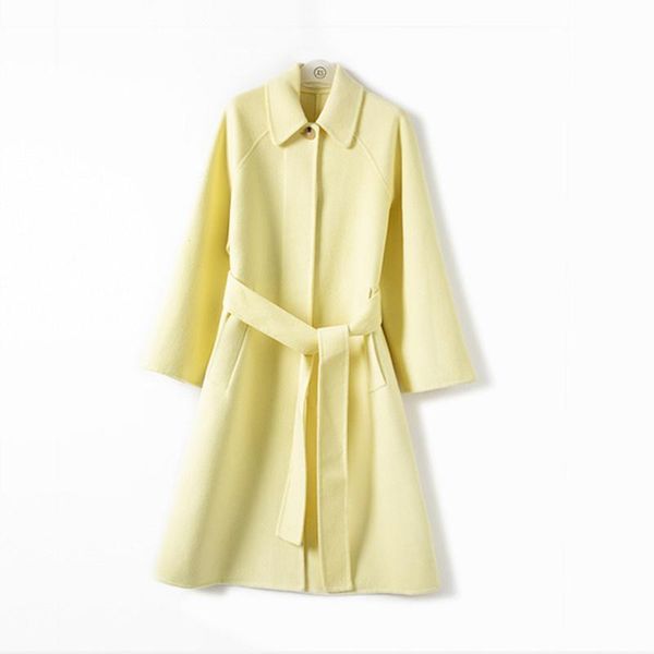 women's wool & blends 2021 women woolen coat ladies turn-down collar single-breasted jacket female outwear, Black
women's wool & blends 2021 women woolen coat ladies turn-down collar single-breasted jacket female outwear, Black