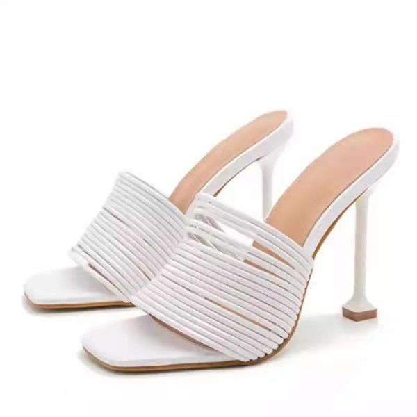 slippers 2021 square toe womens slipper shoes summer mules sandals multi knot high heel slides ladies rome women, Black
slippers 2021 square toe womens slipper shoes summer mules sandals multi knot high heel slides ladies rome women, Black