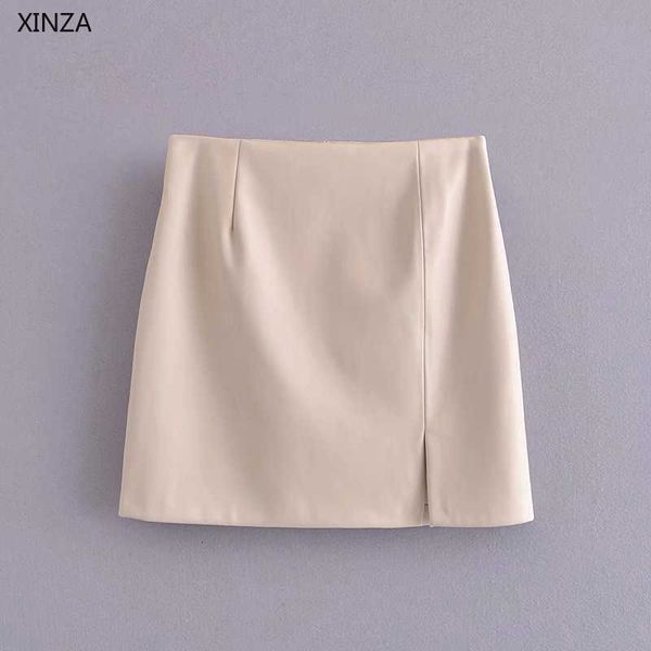 skirts women pu leather mini skirt vintage high waist leatherette spring woman fashion side slit back zip fitted hxva, Black
skirts women pu leather mini skirt vintage high waist leatherette spring woman fashion side slit back zip fitted hxva, Black