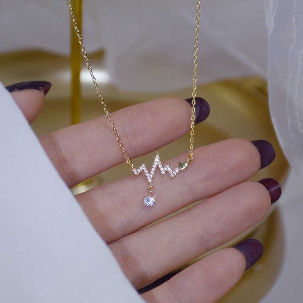 14k pure gold women's necklace, zircon neck ras jewelry, signal waveform, gfit pendant, Silver
14k pure gold women's necklace, zircon neck ras jewelry, signal waveform, gfit pendant, Silver
