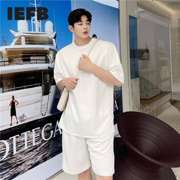 men's tracksuits iefb 2021 summer trend personalized three-dimensional embossed lattice white short sleeve t-shirt + shorts set 9y7742, Gray
men's tracksuits iefb 2021 summer trend personalized three-dimensional embossed lattice white short sleeve t-shirt + shorts set 9y7742, Gray