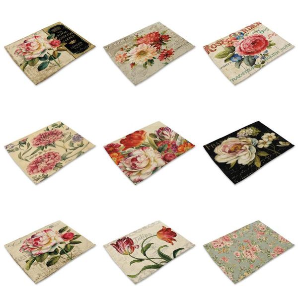table napkin 42x32cm colorful flower series placemat flax mat anti-scalding pad diy home kitchen dining decoration
table napkin 42x32cm colorful flower series placemat flax mat anti-scalding pad diy home kitchen dining decoration