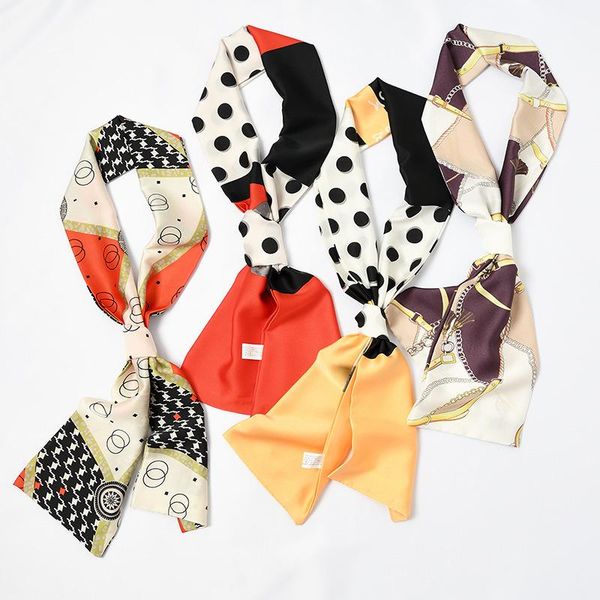 scarves autumn women neck tie ribbon silk scarf dot striped chain link print neckerchief hair band bag handle wraps skinny, Blue;gray
scarves autumn women neck tie ribbon silk scarf dot striped chain link print neckerchief hair band bag handle wraps skinny, Blue;gray