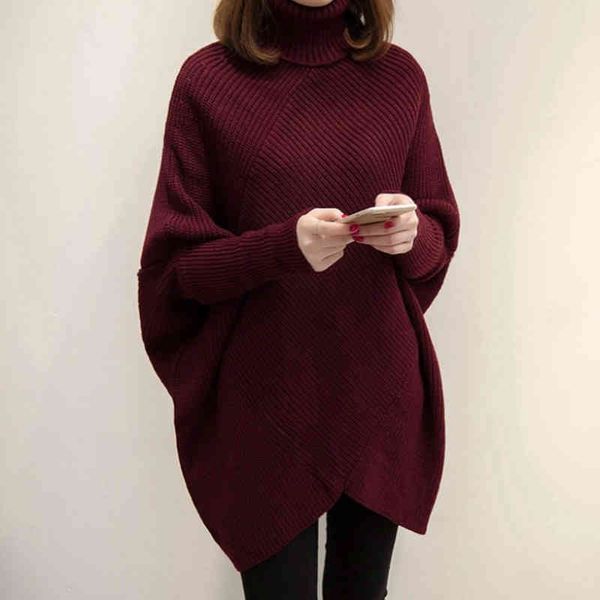 women's sweaters women autumn winter burgundy oversized turtleneck pullover sweater batwing sleeve knitted jumpers irregular length zzo, White;black
women's sweaters women autumn winter burgundy oversized turtleneck pullover sweater batwing sleeve knitted jumpers irregular length zzo, White;black