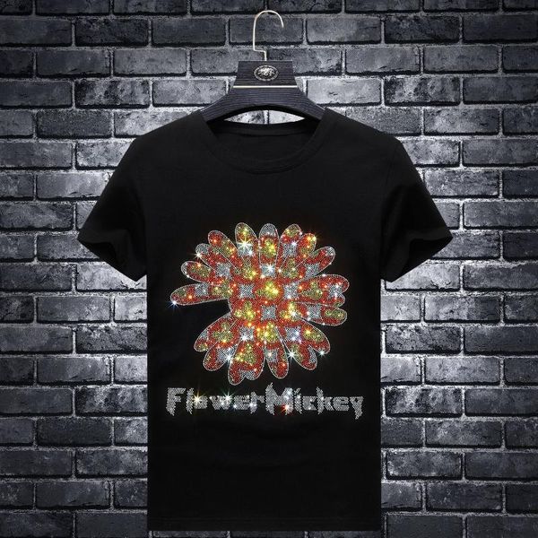 men's t-shirts flowers 2021 rhinestones t shirts men brand short sleeve fashion man streetwear o neck slim modal cotton tshirts plus si, White;black
men's t-shirts flowers 2021 rhinestones t shirts men brand short sleeve fashion man streetwear o neck slim modal cotton tshirts plus si, White;black