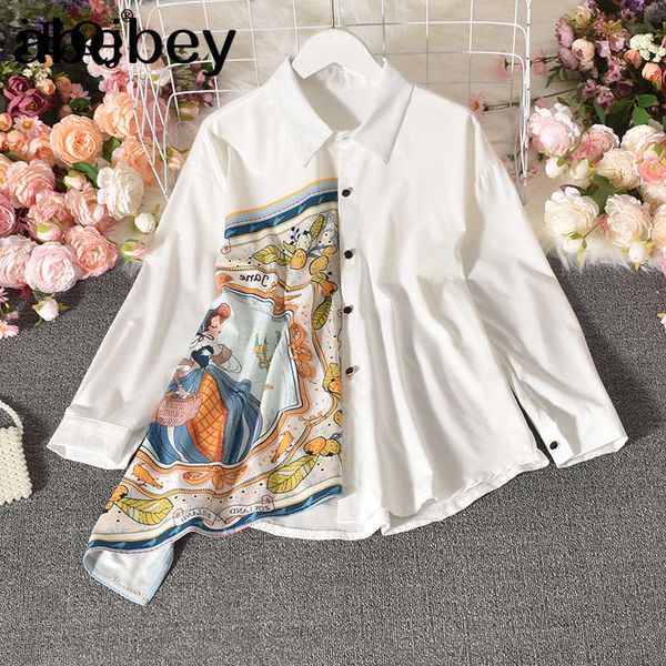 summer fashion women clothes full sleeves spliced printed shirt polo collar printting wr03100 210715, White
summer fashion women clothes full sleeves spliced printed shirt polo collar printting wr03100 210715, White