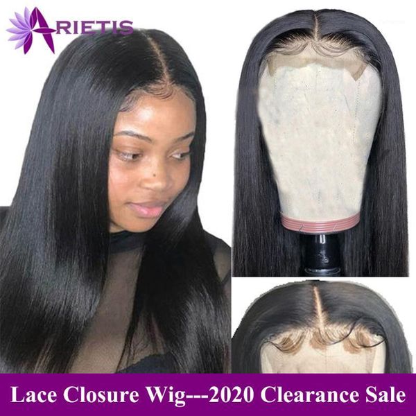 closure wig human hair wigs for black women remy 4Ã4 lace brazilian straight natural color1, Black;brown 
closure wig human hair wigs for black women remy 4Ã4 lace brazilian straight natural color1, Black;brown