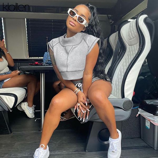 women's tracksuits klalien fashion casual solid slim t shirt and drawstring shorts two piece set women 2021 fitness tracksuit female ou, Gray
women's tracksuits klalien fashion casual solid slim t shirt and drawstring shorts two piece set women 2021 fitness tracksuit female ou, Gray