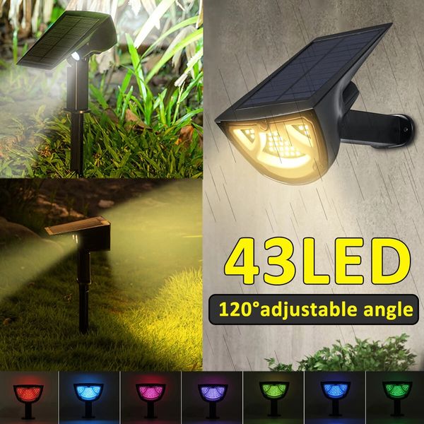 43led solar landscape light front rear up rgb waterproof garden decor lamp - white
43led solar landscape light front rear up rgb waterproof garden decor lamp - white