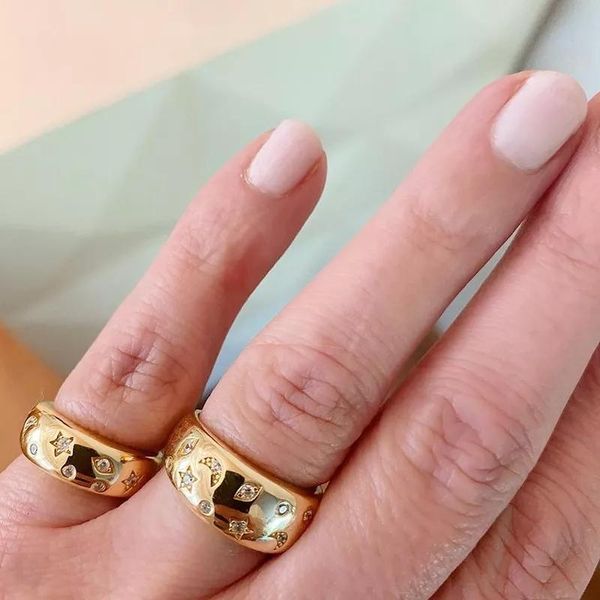 cluster rings fashion gold color wide band punk with bling clear tiny moon star round cz stone hollow knuckle jewelry for women, Golden;silver
cluster rings fashion gold color wide band punk with bling clear tiny moon star round cz stone hollow knuckle jewelry for women, Golden;silver