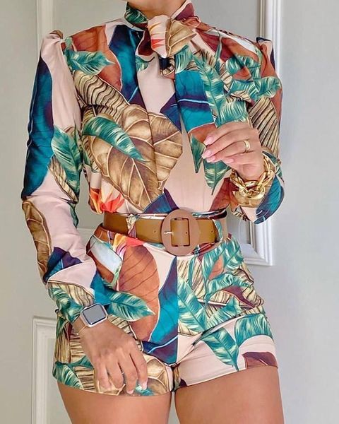 women's tracksuits summer women printing long sleeve suit sets elegant vacation leisure female holiday print & short, Gray
women's tracksuits summer women printing long sleeve suit sets elegant vacation leisure female holiday print & short, Gray