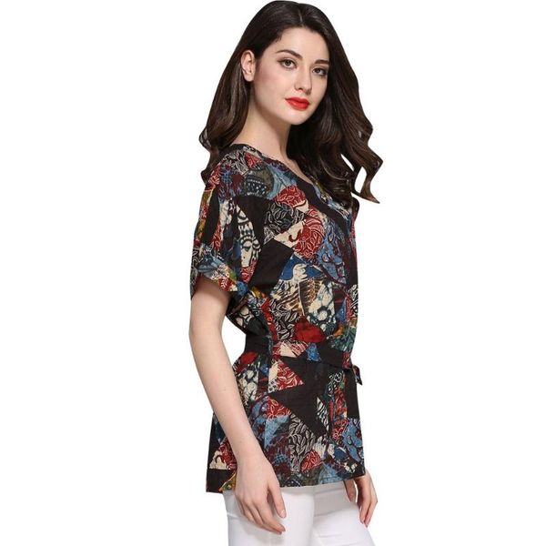elegant women v-neck shirt vintage floral printed summer cotton linen shirts casual female lady loose short sleeve blouse blusas women', White
elegant women v-neck shirt vintage floral printed summer cotton linen shirts casual female lady loose short sleeve blouse blusas women', White