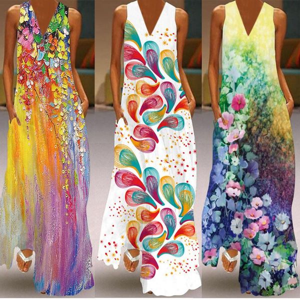 casual dresses women's printed long maxi dress summer sundress bohemian female sleeveless vestidos plus size 2021 #t2q, Black;gray
casual dresses women's printed long maxi dress summer sundress bohemian female sleeveless vestidos plus size 2021 #t2q, Black;gray