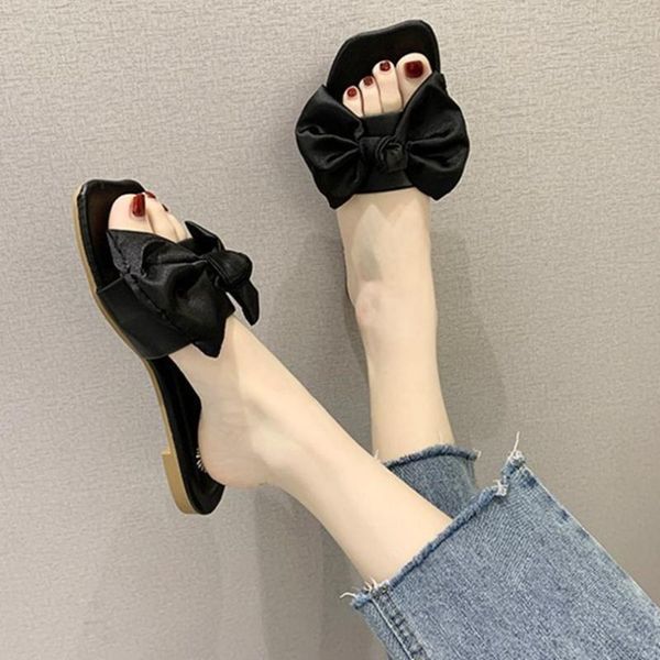 slippers butterfly-knot sweet solid women slides outside flat with non-slip summer beach shoes low (1cm-3cm) casual womans sandals, Black
slippers butterfly-knot sweet solid women slides outside flat with non-slip summer beach shoes low (1cm-3cm) casual womans sandals, Black