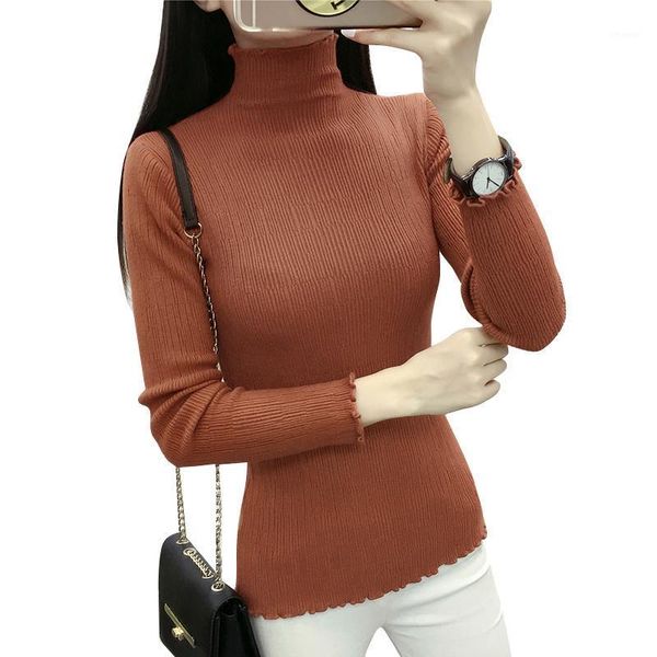 women's sweaters turtlenecks pullover korean female winter elastic sweater for women long sleeve round neck pull, White;black
women's sweaters turtlenecks pullover korean female winter elastic sweater for women long sleeve round neck pull, White;black