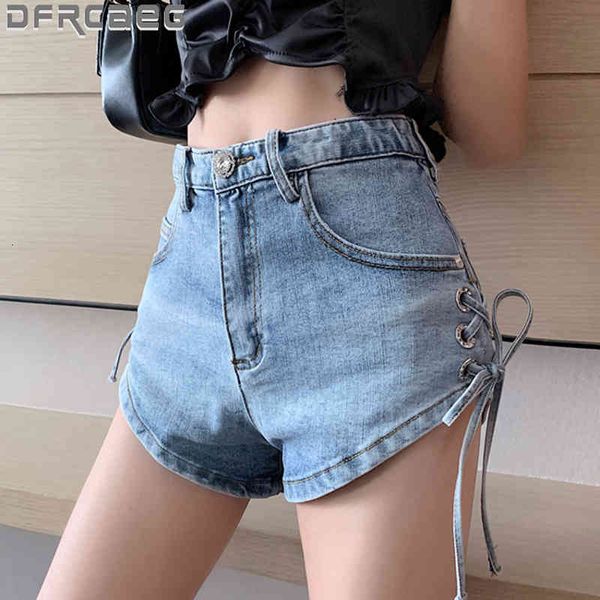 women's shorts bandage jeans high waist stretch skinny denim for summer ladies wkiw, White;black
women's shorts bandage jeans high waist stretch skinny denim for summer ladies wkiw, White;black