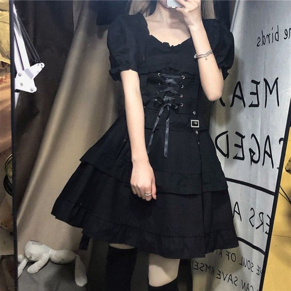 luxury casual dresses summer 2021 mori lolita cake bandage waist down slim skirt black drs female, Black;gray
luxury casual dresses summer 2021 mori lolita cake bandage waist down slim skirt black drs female, Black;gray