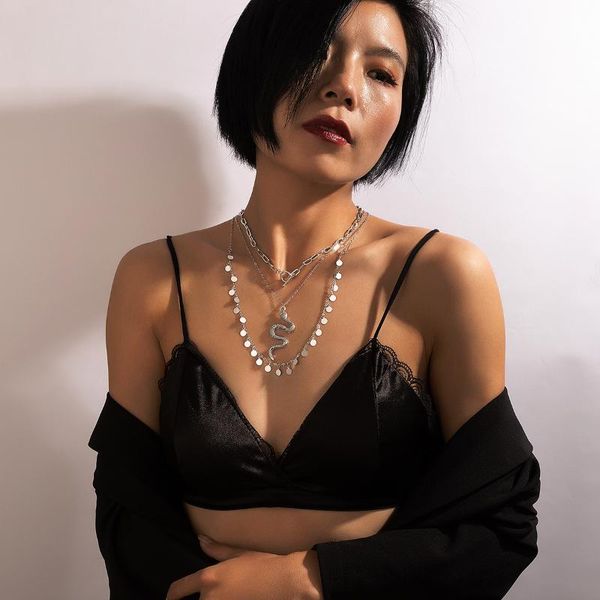 chains boho snake necklace for women tassel geometry alloy metal pendant charming multi-layer party jewelry collar 2021, Silver
chains boho snake necklace for women tassel geometry alloy metal pendant charming multi-layer party jewelry collar 2021, Silver