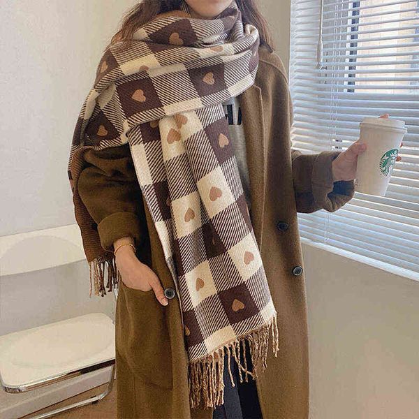 scarves love lattice double-sided thickened warm imitation cashmere scarf women's autumn and winter office air conditioning shawl bib, Blue;gray
scarves love lattice double-sided thickened warm imitation cashmere scarf women's autumn and winter office air conditioning shawl bib, Blue;gray