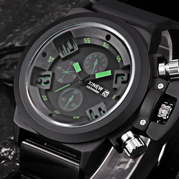 wristwatches 2021 men's fashion rubber watch casual date calendar large dial for big wrist quartz relogio masculino male, Slivery;brown
wristwatches 2021 men's fashion rubber watch casual date calendar large dial for big wrist quartz relogio masculino male, Slivery;brown