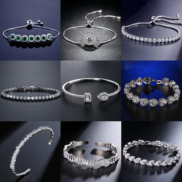 fashion luxury 925 sterling silver tennis women's bracelets bangle for women christmas gift jewelry wholesale s5877b, Black
fashion luxury 925 sterling silver tennis women's bracelets bangle for women christmas gift jewelry wholesale s5877b, Black