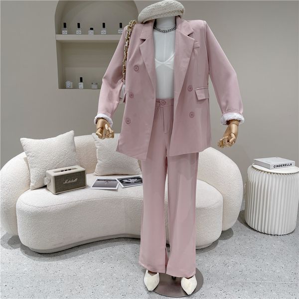 spring summer 2021 niche design fashion women's temperament double breasted suit pants set of two pieces, White
spring summer 2021 niche design fashion women's temperament double breasted suit pants set of two pieces, White