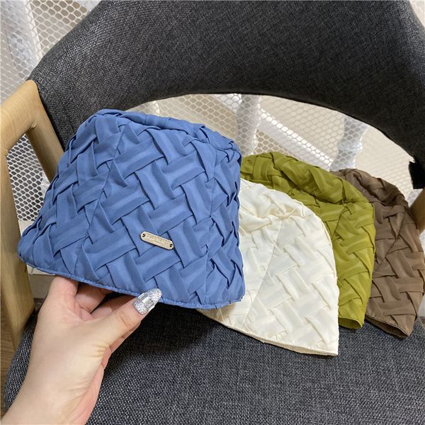 spring and summer same knitting cloud basin fold temperament show face small bucket fisherman hat, Yellow
spring and summer same knitting cloud basin fold temperament show face small bucket fisherman hat, Yellow