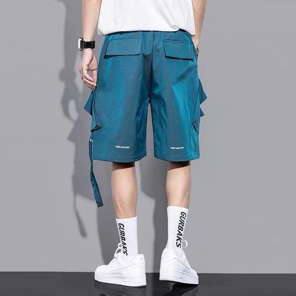 summer new trendy brand new laser reflective overalls shorts men's loose hip-hop multi-bag casual five-point pants, Black
summer new trendy brand new laser reflective overalls shorts men's loose hip-hop multi-bag casual five-point pants, Black