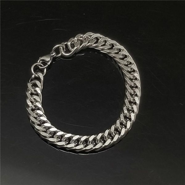 link, chain stainless steel bracelet men's titanium cool handsome domineering simple fashion hip hop trendy motorcycle, Black
link, chain stainless steel bracelet men's titanium cool handsome domineering simple fashion hip hop trendy motorcycle, Black