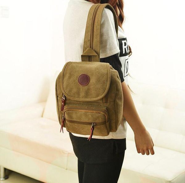 outdoor bags 2021 backpack canvas women bag trend student small fashion personality school