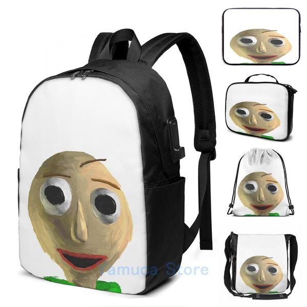 backpack funny graphic print baldi is thrilled usb charge men school bags women bag travel laptop
backpack funny graphic print baldi is thrilled usb charge men school bags women bag travel laptop