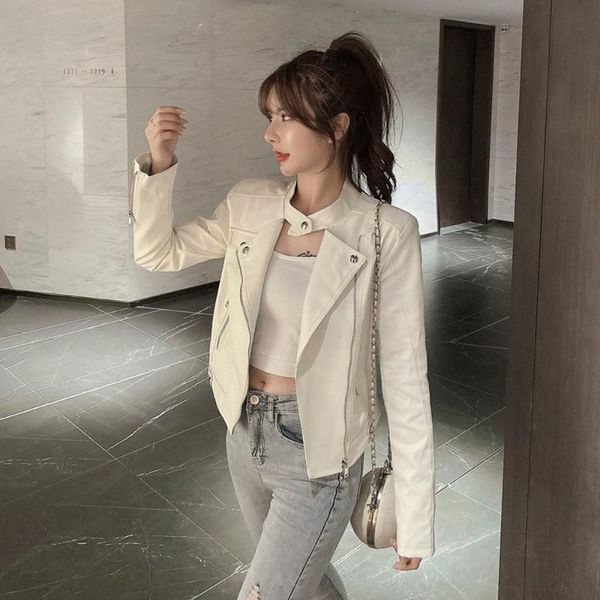 women's leather & faux spring and autumn fashion coat slim short jacket all-match pu motorcycle korean chic street, Black
women's leather & faux spring and autumn fashion coat slim short jacket all-match pu motorcycle korean chic street, Black