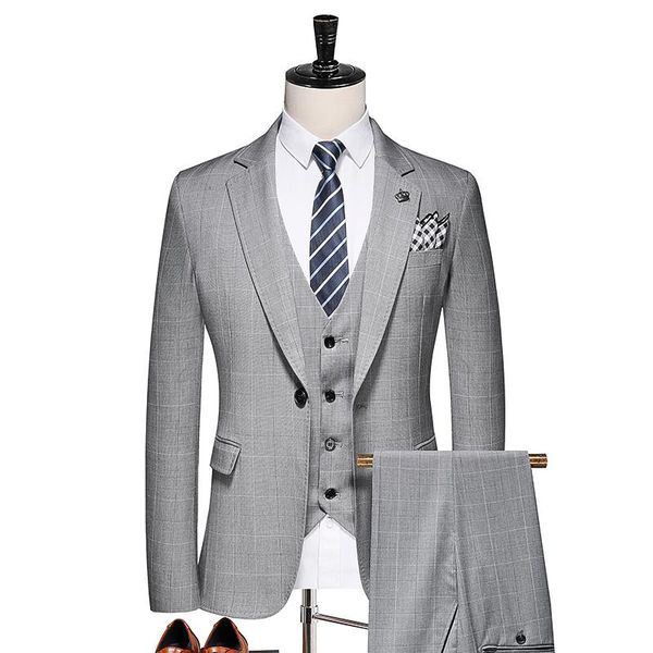 men's suits & blazers (jacket + vest pants)men plaid casual business suit high-end boutique fashion groom wedding formal social 3pcs, White;black
men's suits & blazers (jacket + vest pants)men plaid casual business suit high-end boutique fashion groom wedding formal social 3pcs, White;black