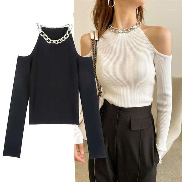 women's sweaters autumn winter 2021 off-shoulder knitted long sleeve black white solid ladies korean clothes sweater pullovers jump, White;black
women's sweaters autumn winter 2021 off-shoulder knitted long sleeve black white solid ladies korean clothes sweater pullovers jump, White;black